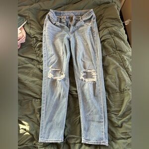 American Eagle Outfitters Light Blue Ripped straight Jeans